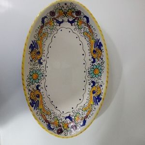 Vintage Deruta Italy Maioliche Handmade Hand Painted Platter Dish